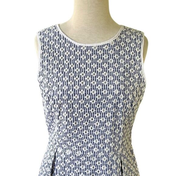 Brooks Brothers Embroidered Mini Dress. Blue/white. - Picture 2 of 11